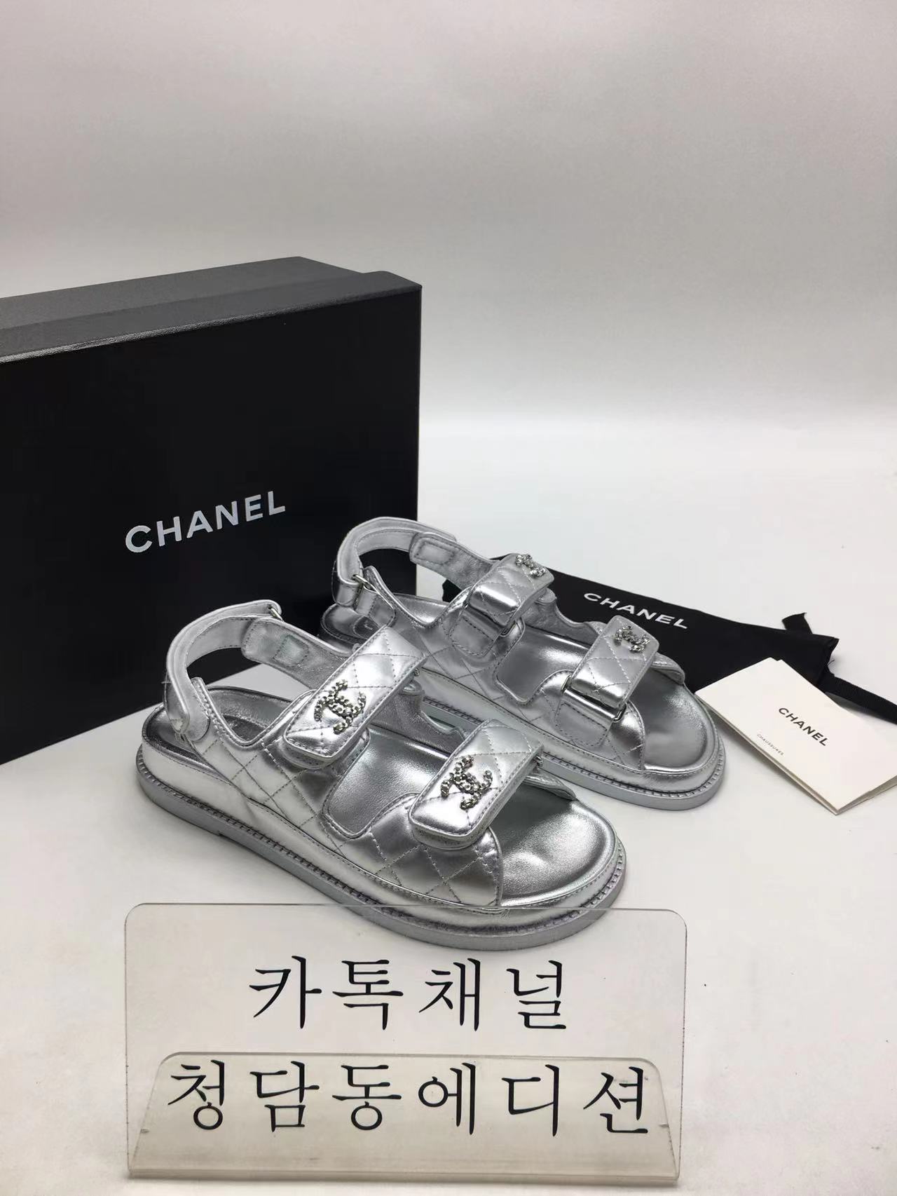 샤넬 벨크로 샌들