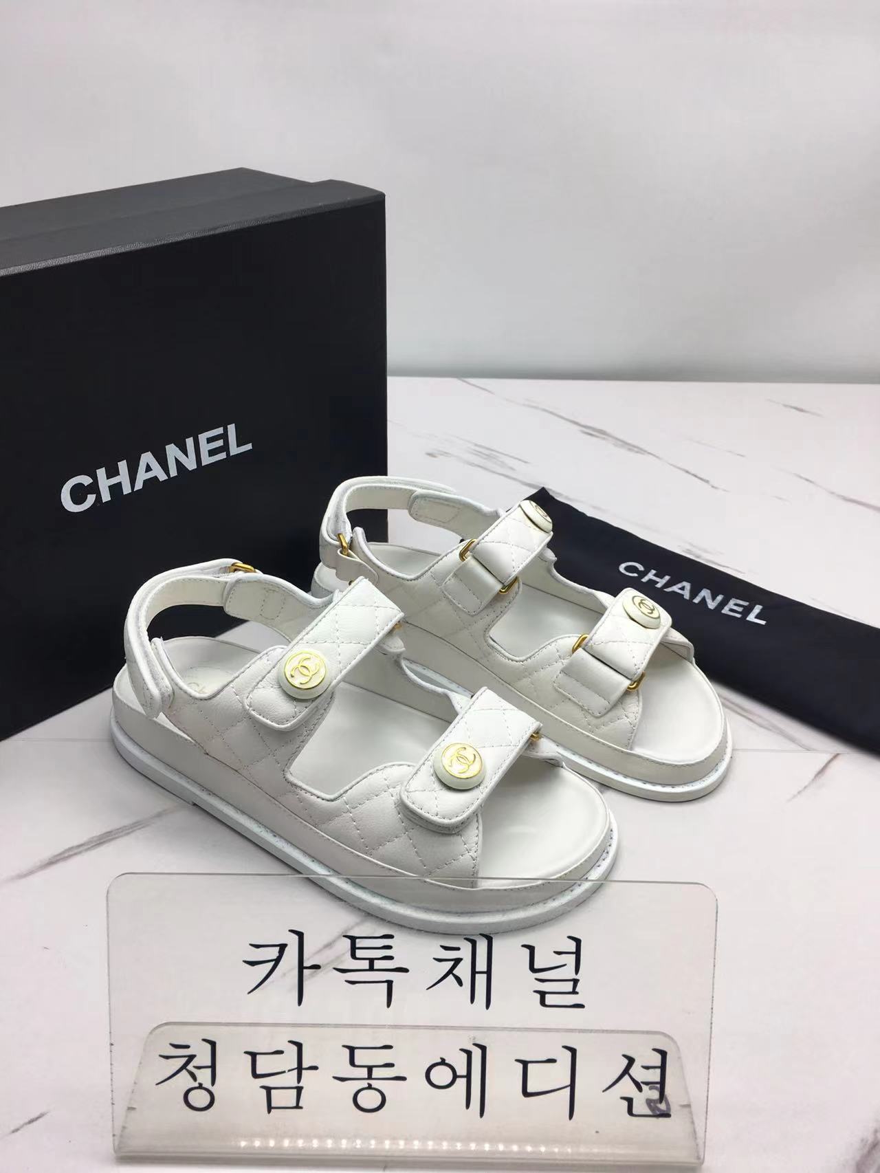 샤넬 벨크로 샌들