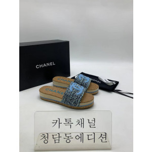 샤넬 CC로고 트위드 슬리퍼