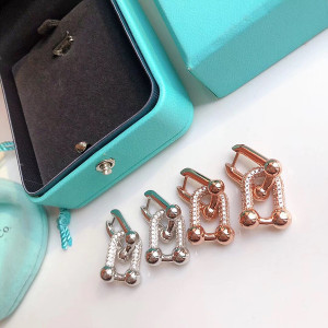 티파니앤코 링크 이어링 (컬러 화이트골드, 로즈골드)