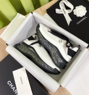 샤넬 믹스드파이버 스니커즈 에어솔 화이트