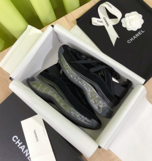 샤넬 믹스드파이버 스니커즈 에어솔 올블랙