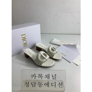 디올 D 클럽 카프스킨 슬라이드 (굽4.5cm) (6color)