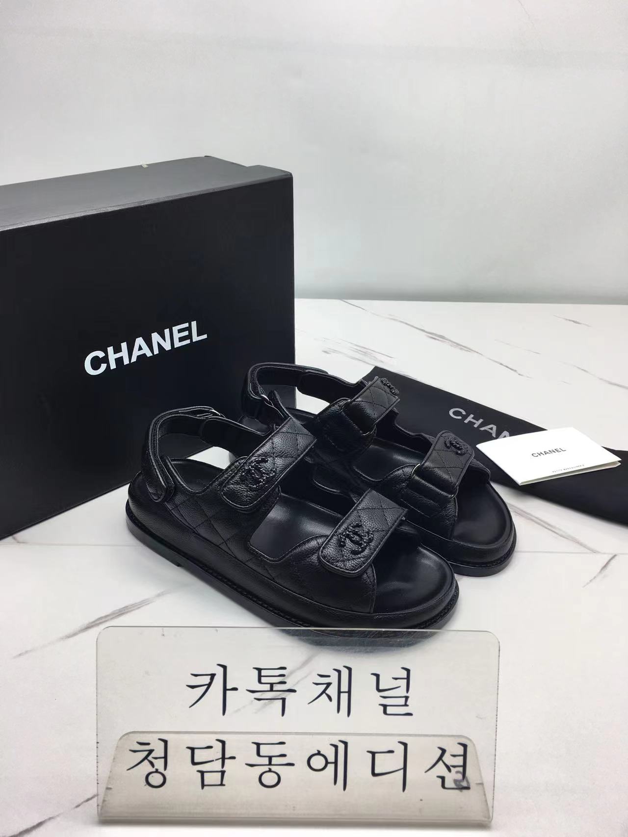 샤넬 벨크로 샌들