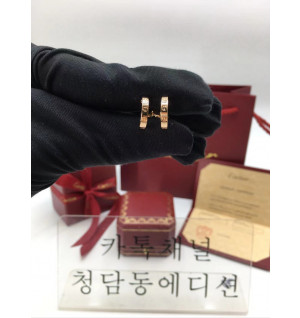 까르띠에 러브 이어링 귀걸이 (컬러 로즈골드, 화이트골드) (V-gold소재)