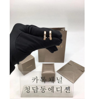 불가리 세르펜티 이어링 귀걸이 (컬러 그린, 화이트)