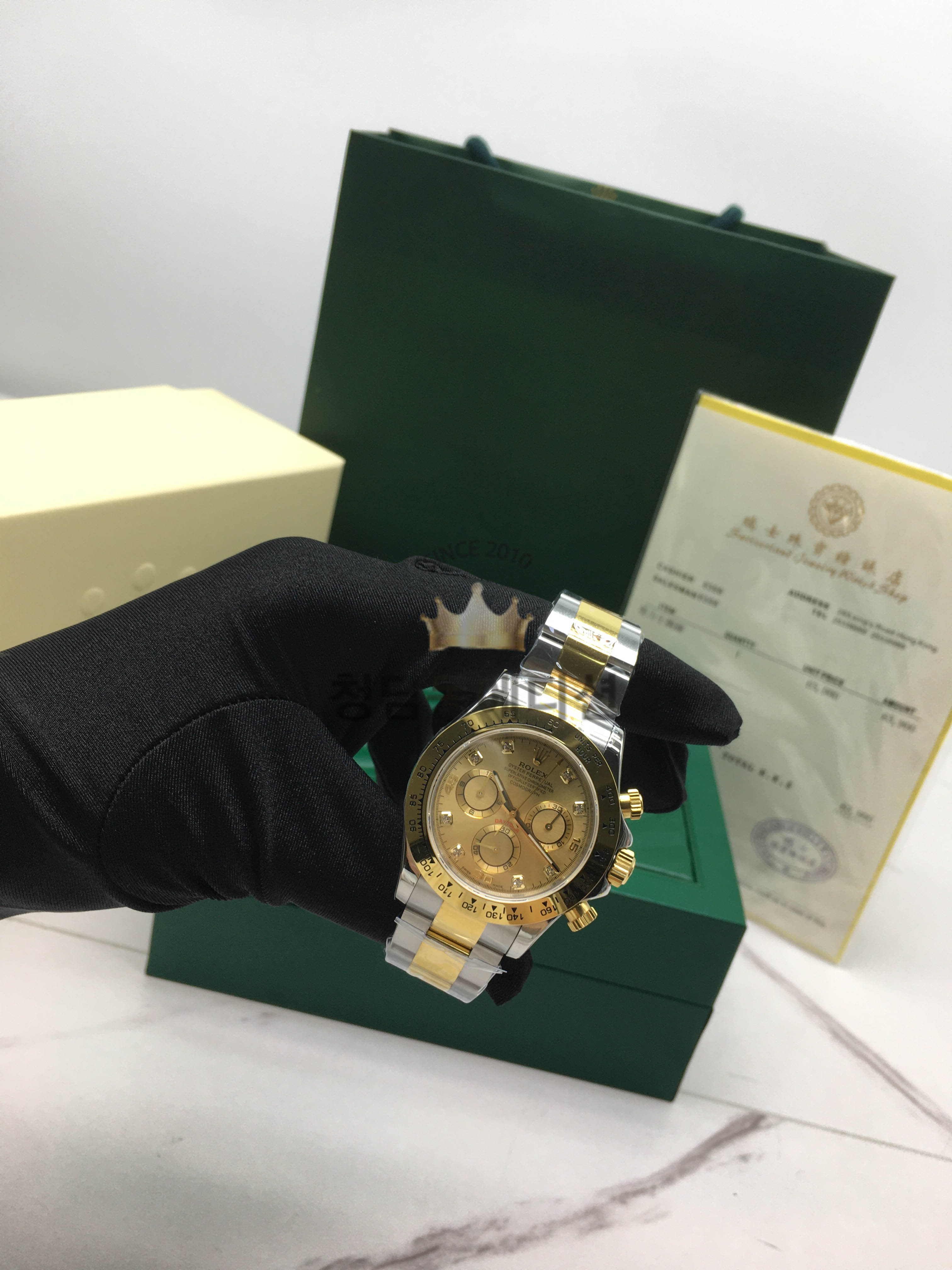 로렉스 데이토나 다이아몬드 (골드판)116503
