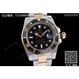 로렉스 서브마리너 블랙골드 다이아몬드스케일 116613