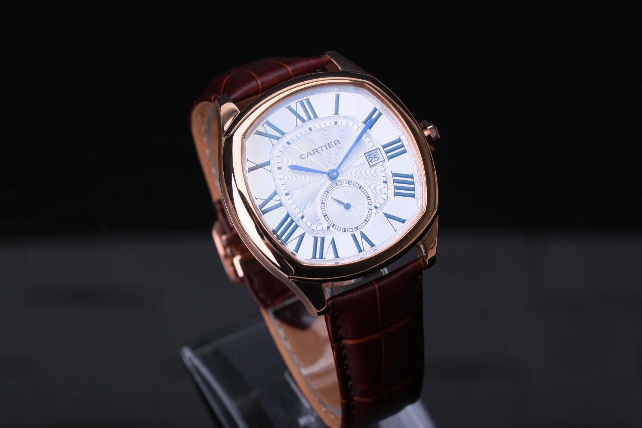 까르띠에 드라이브 드 워치 금장 (컬러 블랙, 브라운)