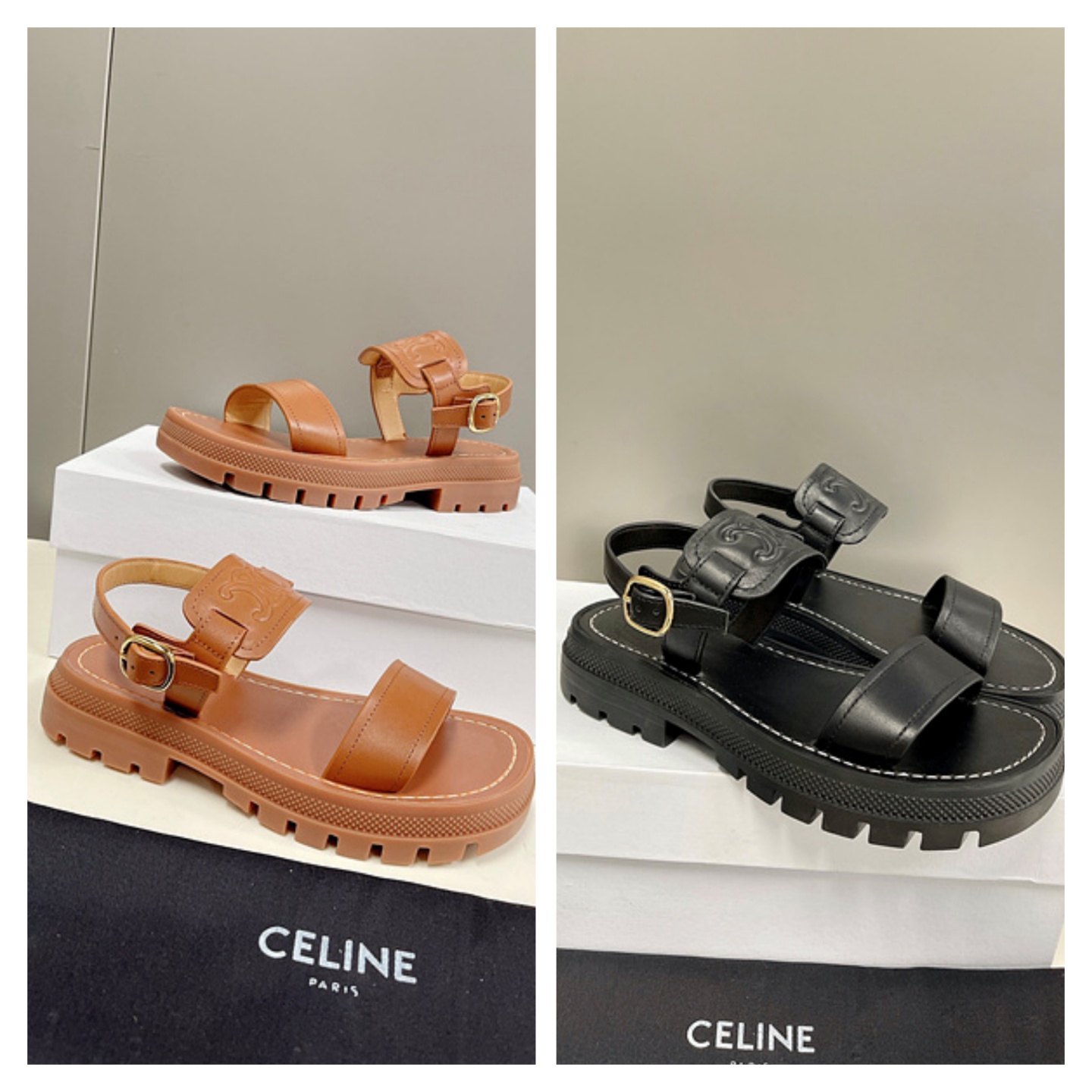 셀린느 샌들 (브라운, 블랙 2COLOR)