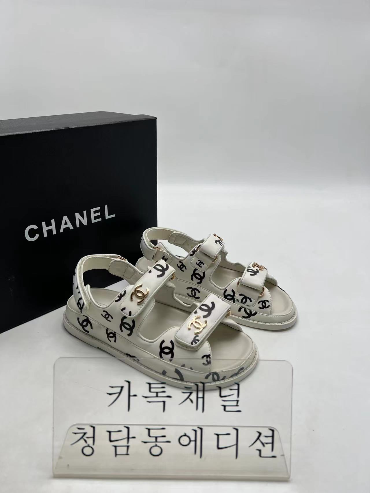 샤넬 벨크로 샌들