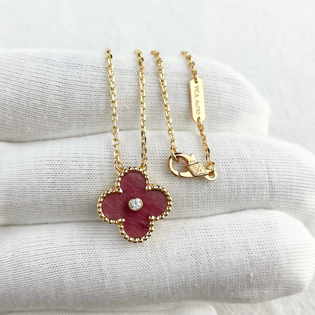 반클리프 알함브라 목걸이 (줄컬러 옐로우골드) (V-gold소재)