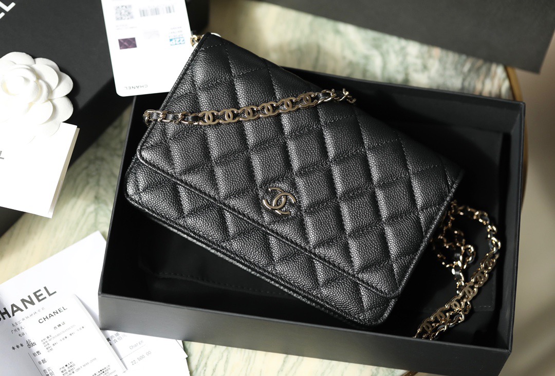 샤넬 더블 CC 스티치 체인 스트랩 WOC 숄더백 (하이엔드급)