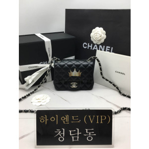 샤넬 클래식 캐비어 플랩백 미니 은장 (하이엔드급)