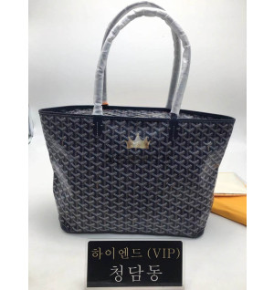 고야드 아르투아 지퍼달린 쇼퍼백 PM / MM (컬러 네이비)