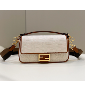 펜디 패브릭 바게트 백