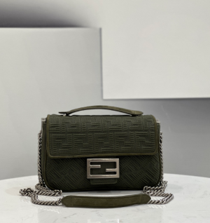 펜디 패브릭 바게트 체인백