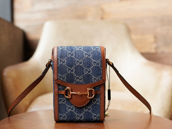 구찌 1955 홀스빗 데님 GG 자카드 미니백 625615 