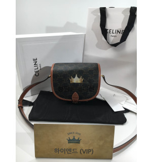 셀린느 카바스 트리오페 폴코백 (컬러 화이트, 탄)