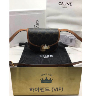 셀린느 트리오페 미니 베사체 숄더백 (컬러 화이트, 탄) (하이엔드급)