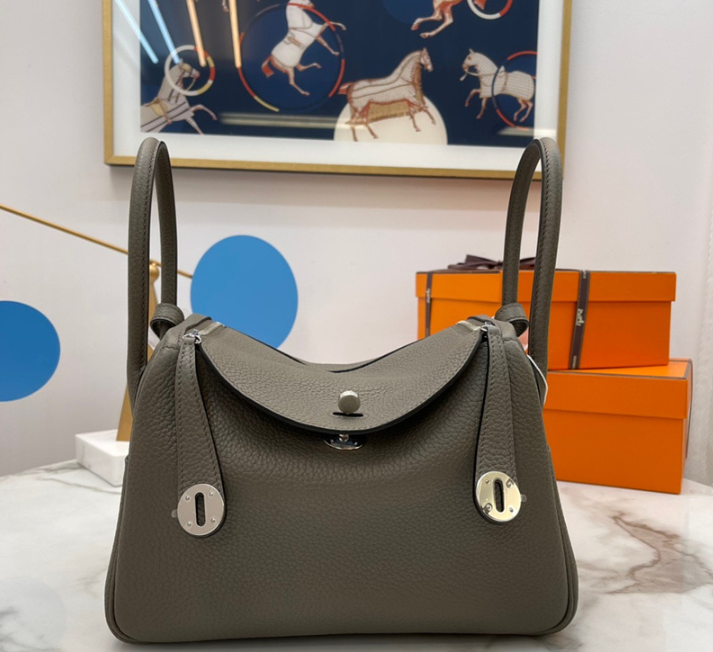 에르메스 린디26 은장 올수공 (컬러 그리스 아스팔트)