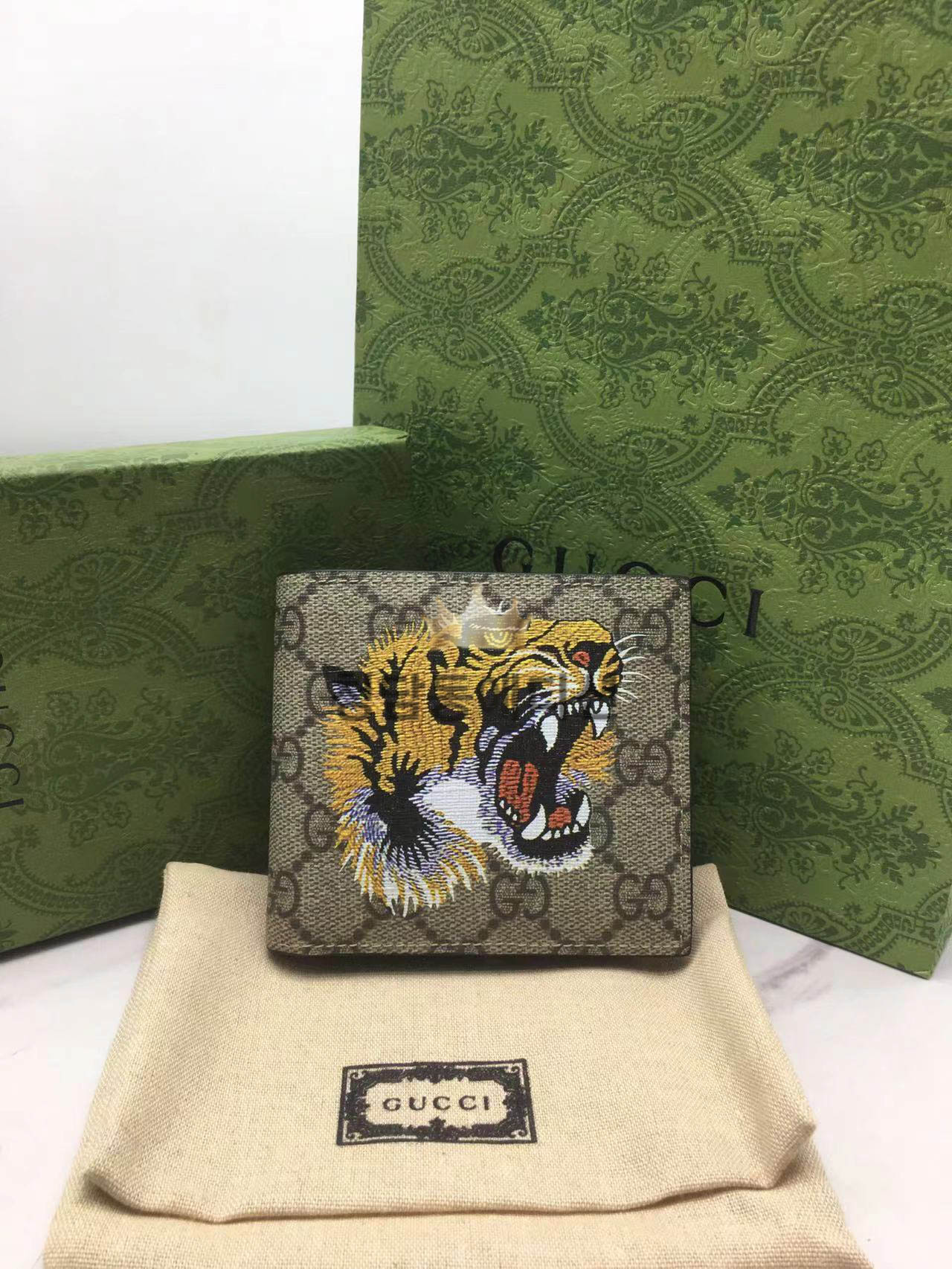 구찌 타이거 프린트 반지갑 451268