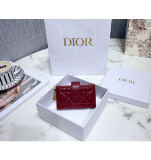 디올 까나쥬 램스킨 아코디언 카드지갑