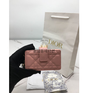 디올 까나쥬 램스킨 아코디언 카드지갑