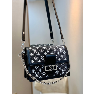 루이비통 블랙 데님 도핀백 미디움 M59361