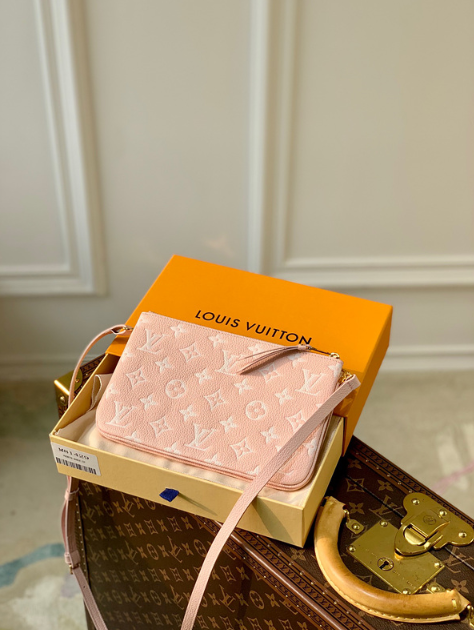 루이비통 한정판 더블집 포쉐트 핑크 M81429