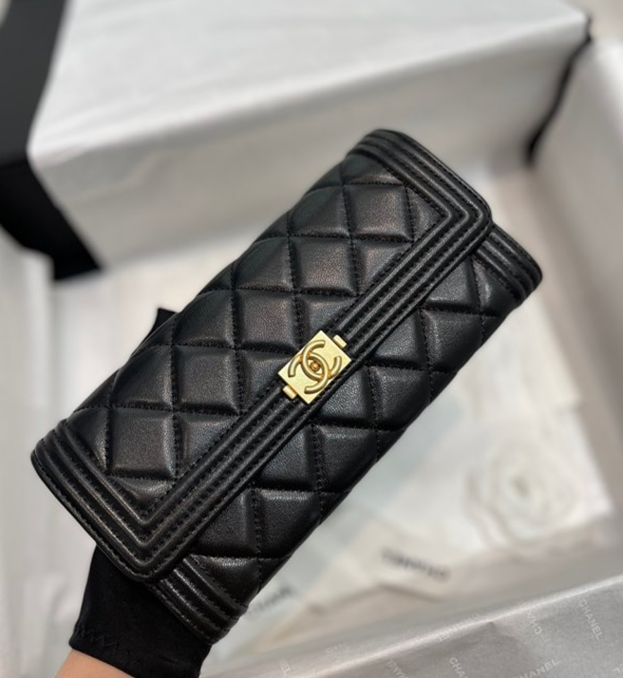 샤넬 보이 램스킨 장지갑 (은장, 금장)