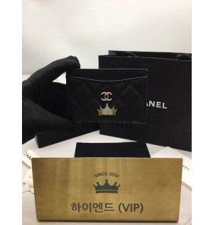 샤넬 클래식 캐비어 카드홀더 은장