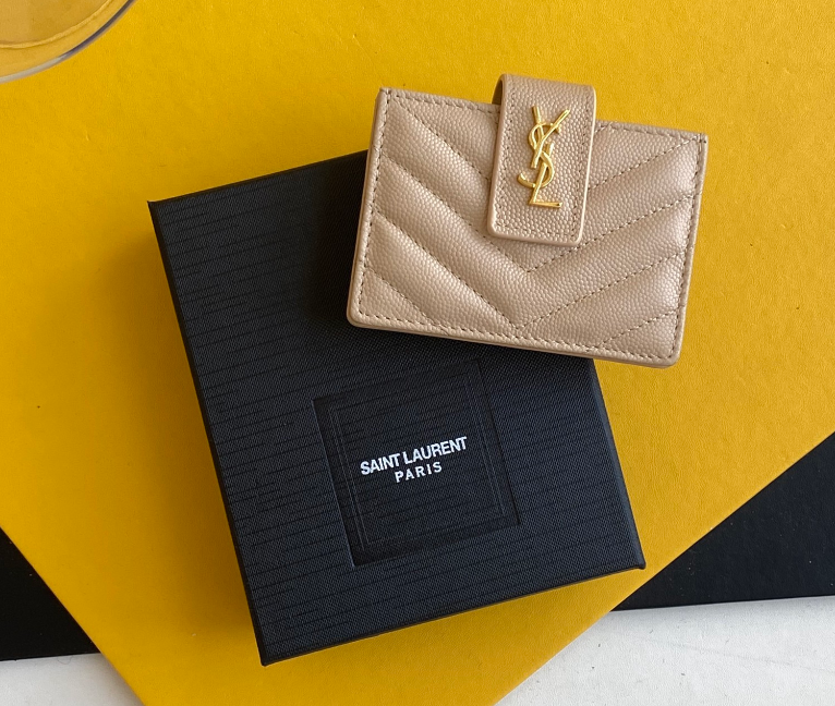 생로랑 마틀라세 아코디언 카드지갑 607907