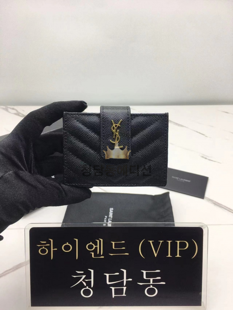 생로랑 마틀라세 아코디언 카드지갑 607907