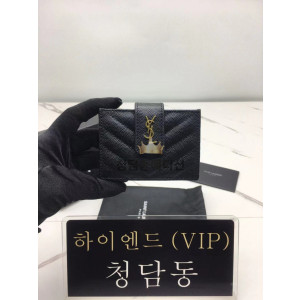 생로랑 마틀라세 아코디언 카드지갑 607907