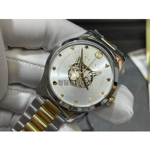 구찌 캣츠 시계 콤비 (38mm,28mm)