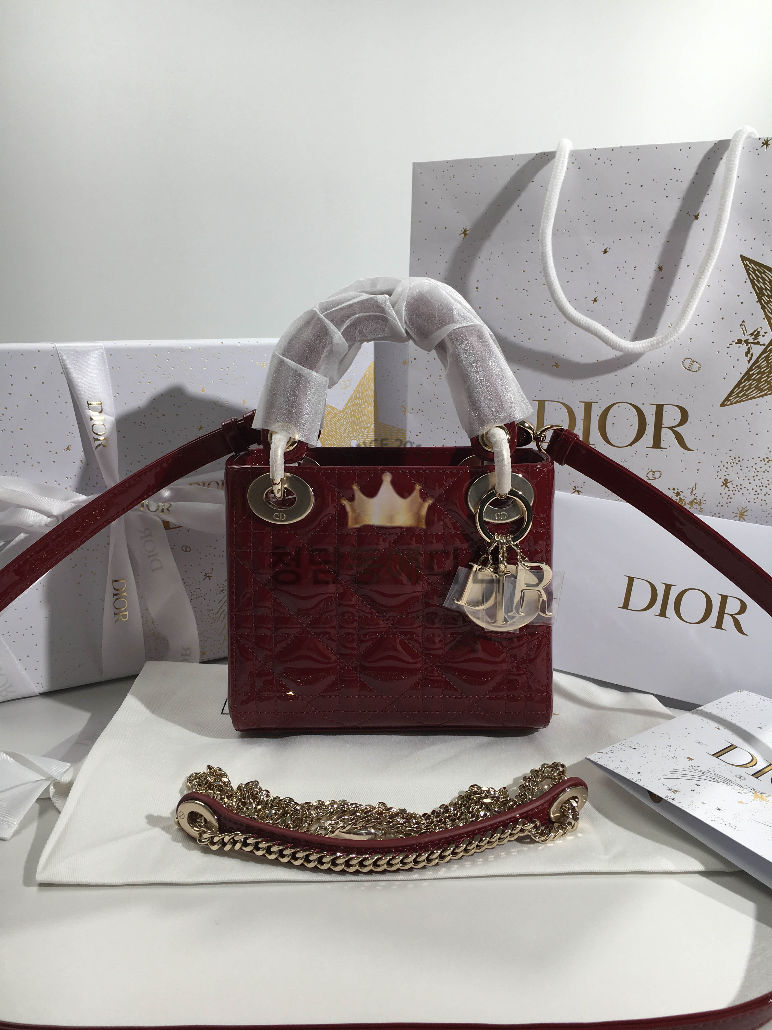 디올 레이디백 17cm (버클색상 금장) 페이던트