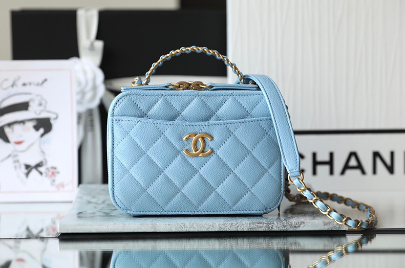 샤넬 22SS 이니셜 로고 탑핸들 베니티 케이스 (17.5cm,19cm)