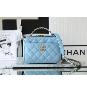 샤넬 22SS 이니셜 로고 탑핸들 베니티 케이스 (17.5cm,19cm)