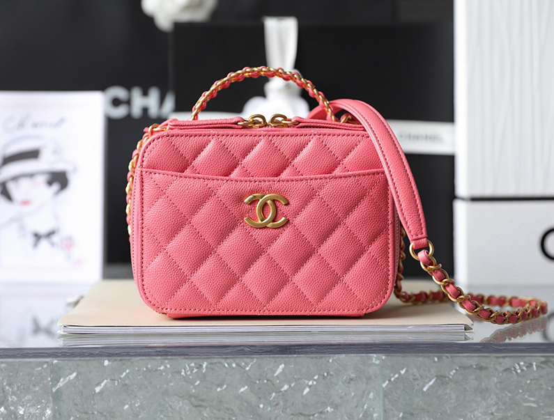 샤넬 22SS 이니셜 로고 탑핸들 베니티 케이스 (17.5cm,19cm)