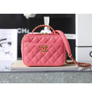 샤넬 22SS 이니셜 로고 탑핸들 베니티 케이스 (17.5cm,19cm)
