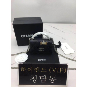 샤넬 22SS 탑핸들 코코 레터링 체인백 캐비어 은장