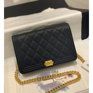 샤넬 보이 플랩 WOC 체인 월릿 금장