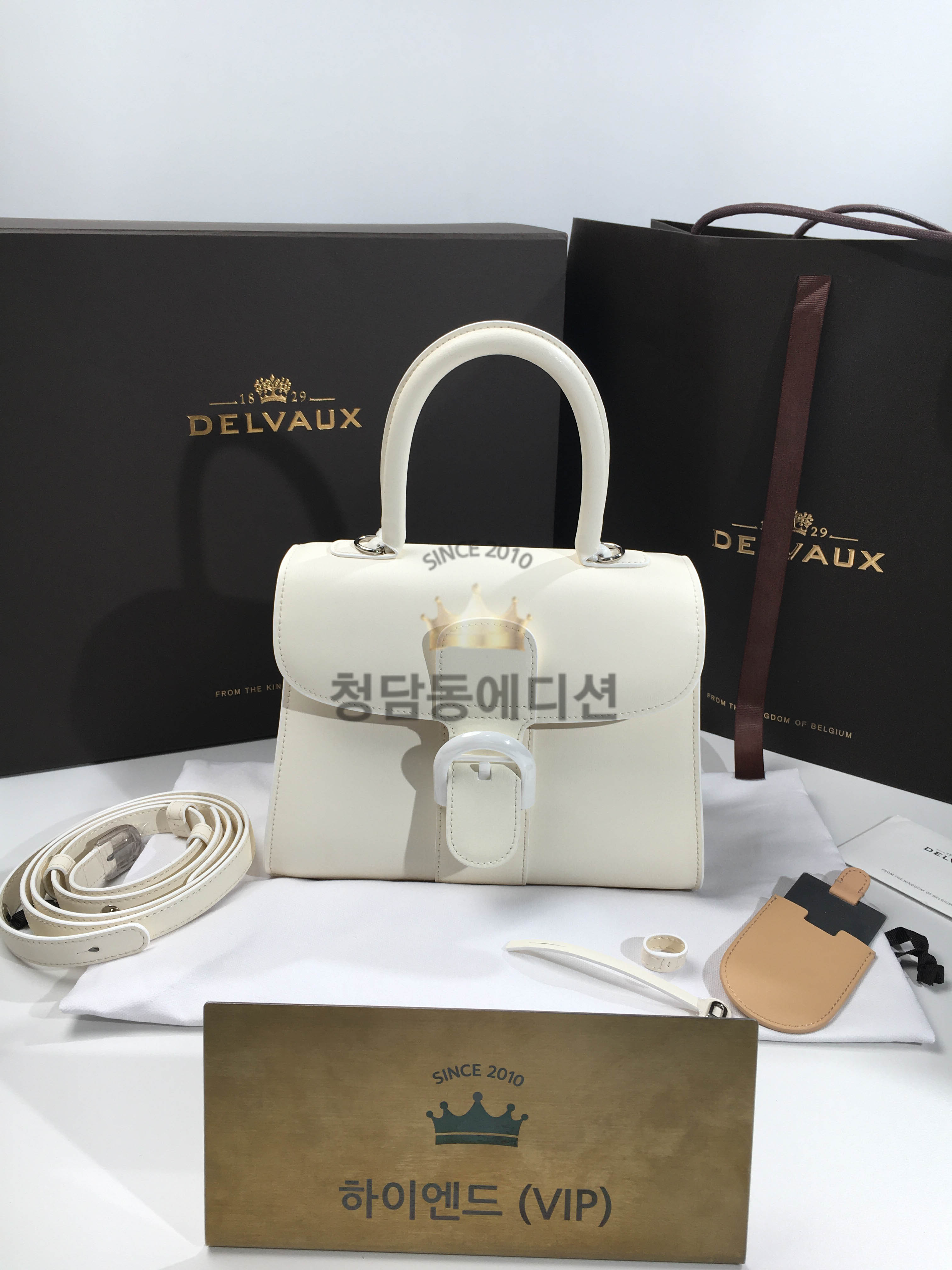 델보 브리앙 미니/PM (버클컬러 화이트)