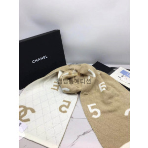 샤넬 울 캐시미어 실크 머플러