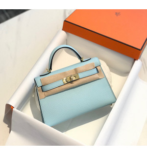 에르메스 미니 켈리 반수공 (가죽 앱송)