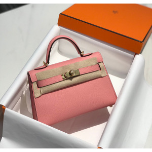 에르메스 미니 켈리 반수공 (가죽 앱송)