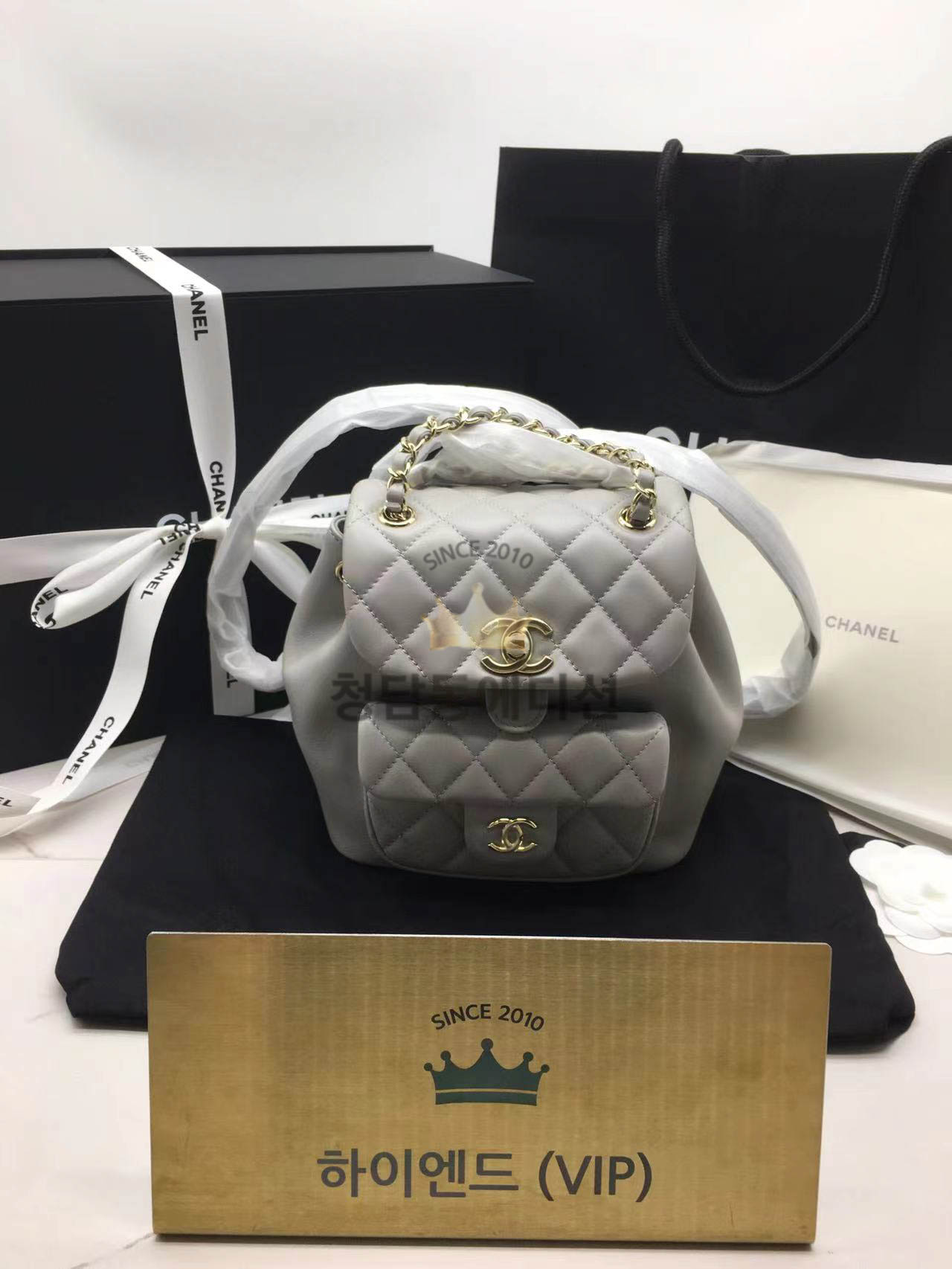 샤넬 22A 듀마 백팩 램스킨