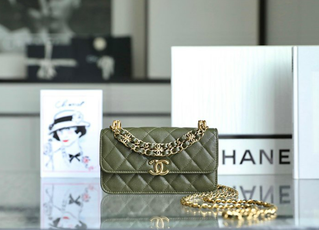 샤넬 22K CC더블 체인 WOC (하이엔드급)