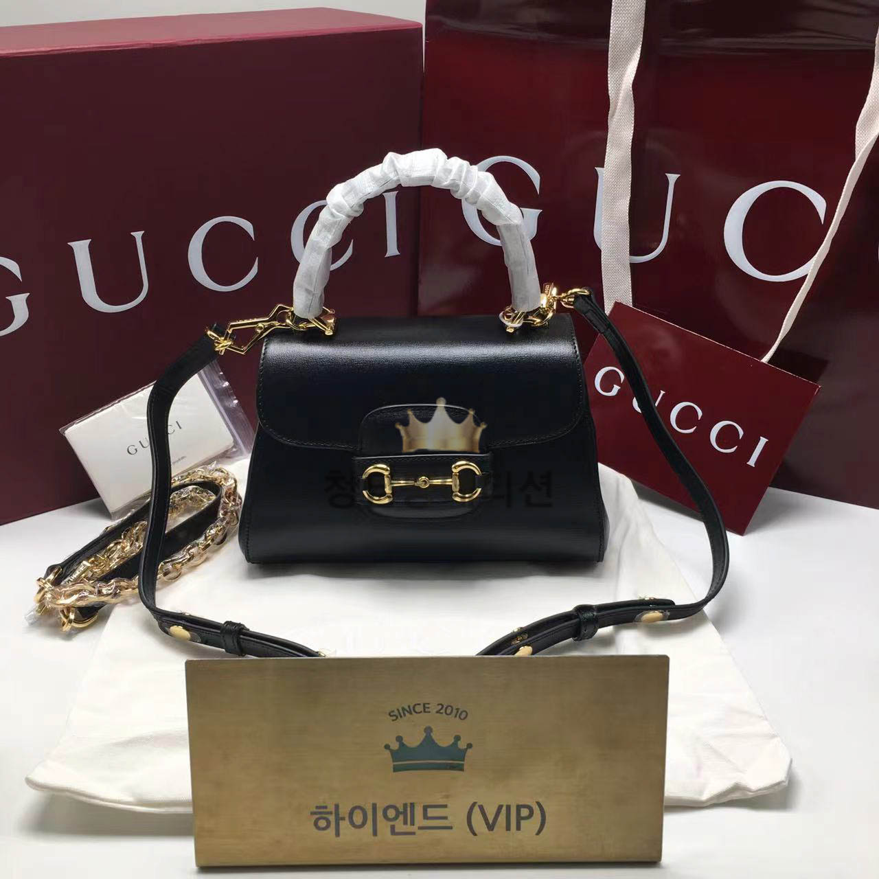 구찌 1955 홀스빗 탑핸들백 703848